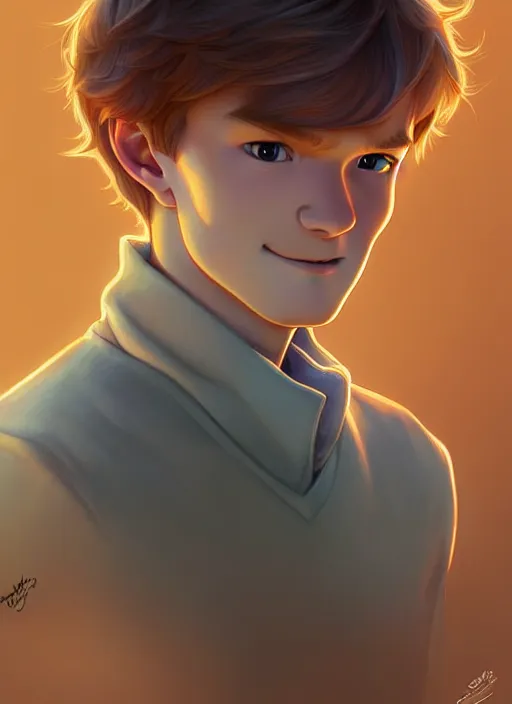 Image similar to cute martin odegaard, natural lighting, path traced, highly detailed, high quality, digital painting, by don bluth and ross tran and studio ghibli and alphonse mucha, artgerm