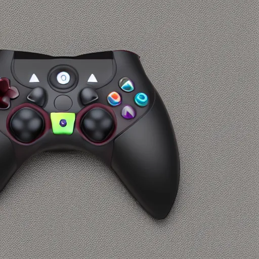 Prompt: a concept release of a gaming controller in the shape of an apple