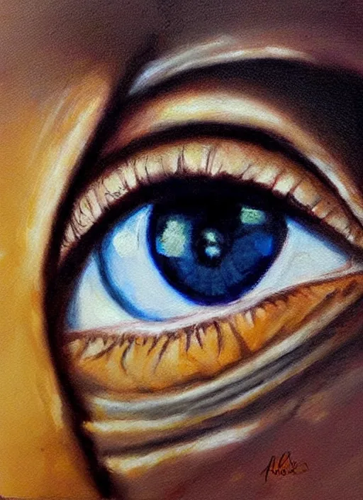 Image similar to portrait of a stunningly beautiful eye, art by * * * * * * * * * * * *