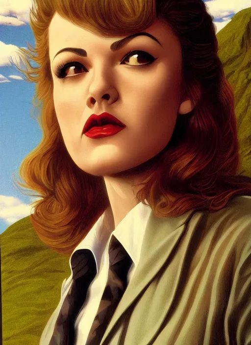 Image similar to twin peaks poster art, from scene from twin peaks, by michael whelan, rossetti bouguereau, artgerm, retro, nostalgic, old fashioned, portrait of talyor swift cheerleader