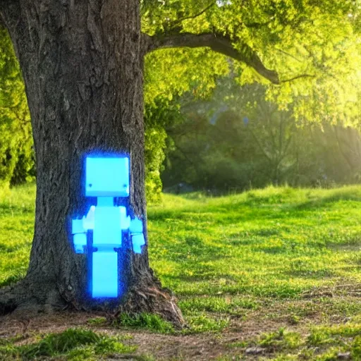 Image similar to Robots protecting a tree