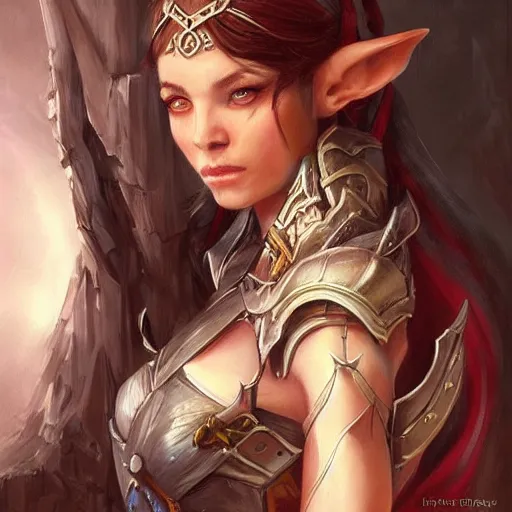 Image similar to fantasy dungeons & dragons portrait by Livia Prima,female elf,princess,beautiful,D&D,detailed,masterpiece