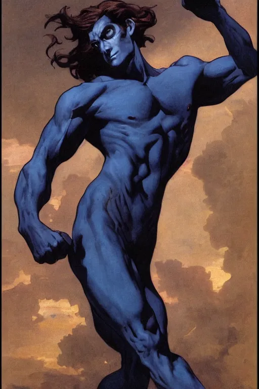 Image similar to Nightcrawler from the X-Men by William Adolphe Bouguereau