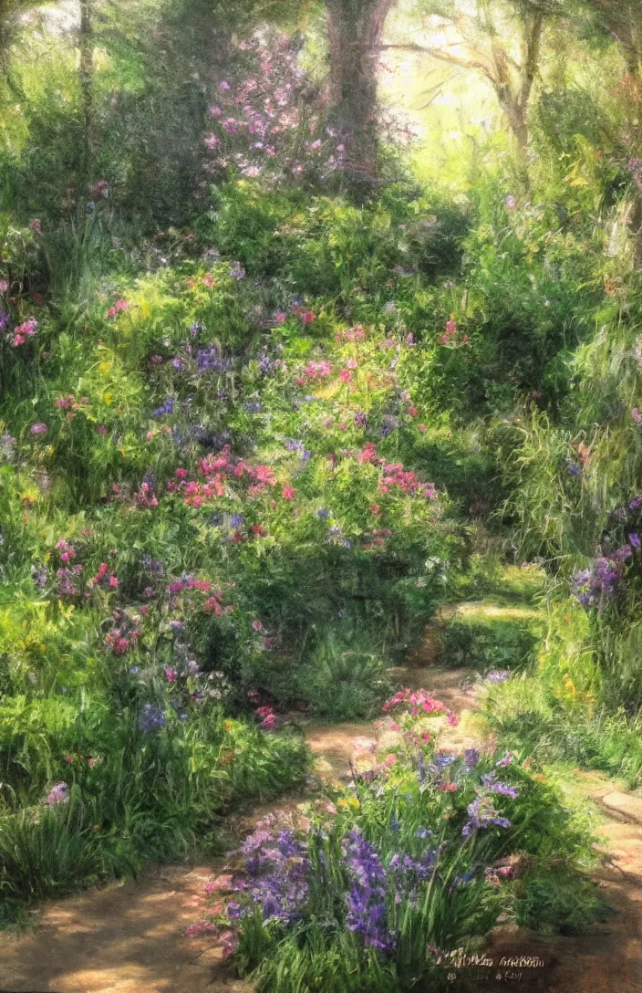 Image similar to an afternoon in the secret garden, light rendering