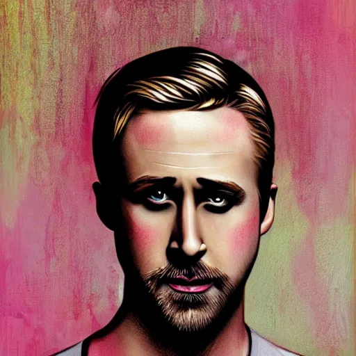 Prompt: Portrait of the Ryan Gosling who is the greatest fantasy villain of all time, by harumi hironaka and charlie bowater and edmund blair leighton