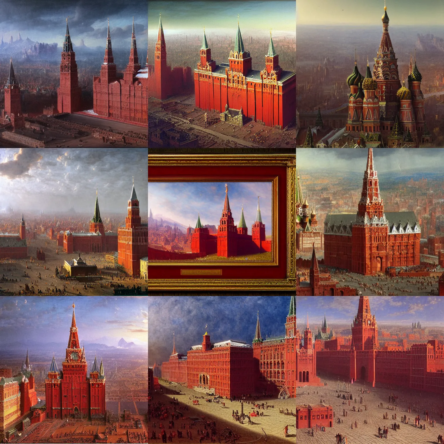 Prompt: a beautiful and highly detailed matte painting of red square, intricate details, epic scale, insanely complex, 8 k, sharp focus, hyperrealism, very realistic, by caspar friedrich, albert bierstadt, james gurney, brian froud,