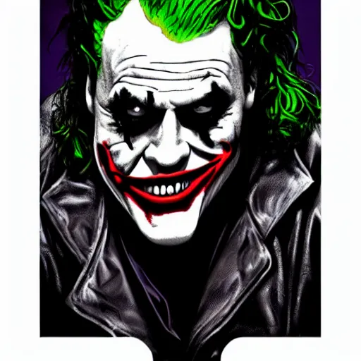 Image similar to The joker in Sons of anarchy very detail4K quality super realistic