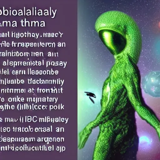 Image similar to biologically feasible alien species that do not use dna to carry hereditary information