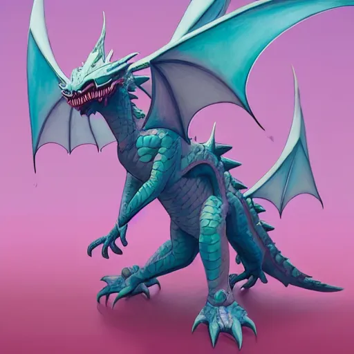 Prompt: a dragon pokemon:: by guillermo del toro and Martine Johanna and Simon Stålenhag and Chie Yoshii frank Lloyd Wright:: dynamic, particulate, pastel colors, intricate, elegant, highly detailed, centered, artstation, smooth, sharp focus, octane render, 3d