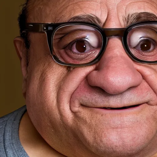 Prompt: danny devito hiding under a bed ( sony a 7 r iv, symmetric balance, polarizing filter, photolab, lightroom, 4 k, dolby vision, photography awardm, voque, perfect face )