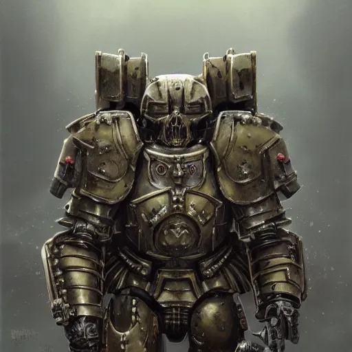 Prompt: warhammer 4 0 k god emperor bones power armor, anthropomorphic shiba inu face visible metal, stuning 3 d render, masterpiece, glowing black aura, foggy dark, by donato giancola and greg rutkowski and wayne barlow and zdzisław beksinski, realistic face