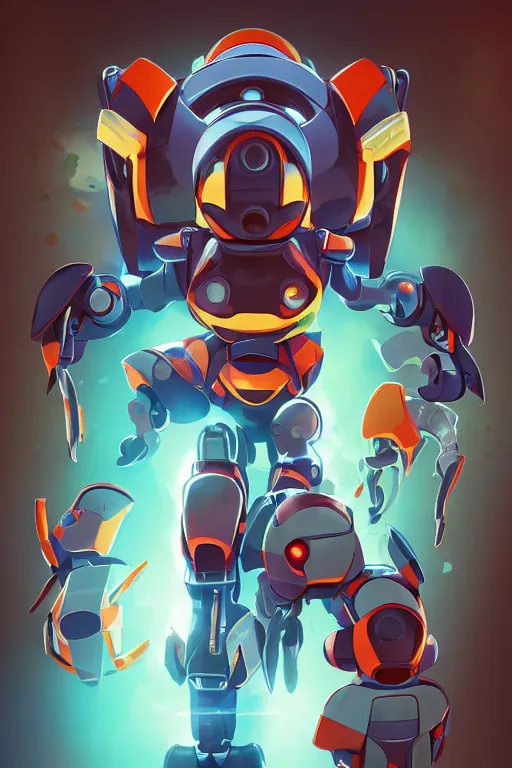 Image similar to metabots medabots medarotto medarot robot minimalist comics, behance hd by jesper ejsing, by rhads, makoto shinkai and lois van baarle, ilya kuvshinov, rossdraws global illumination ray tracing hdr radiating a glowing aura