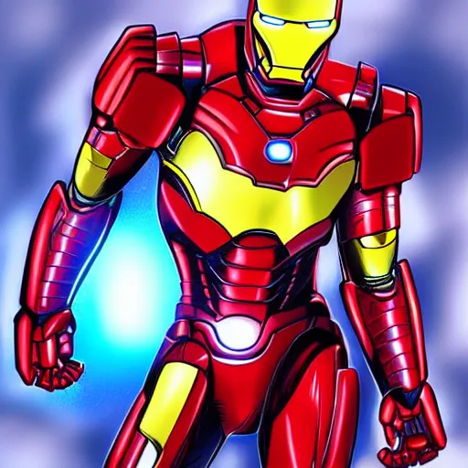 Prompt: a girl wearing a iron man suit, anime art, smooth, hd