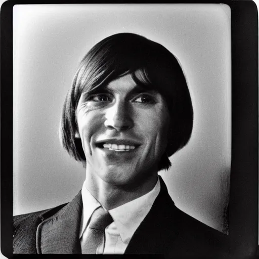 Image similar to A photograph portrait of Jerma985 with short-medium length hair a combover wearing early 1970s menswear in the early 1970s, taken in the early 1970s, grainy, taken on a 1970s Polaroid Camera, realistic, hyperrealistic, very realistic, highly detailed, very detailed, extremely detailed, detailed, digital art, trending on artstation, colorized photo