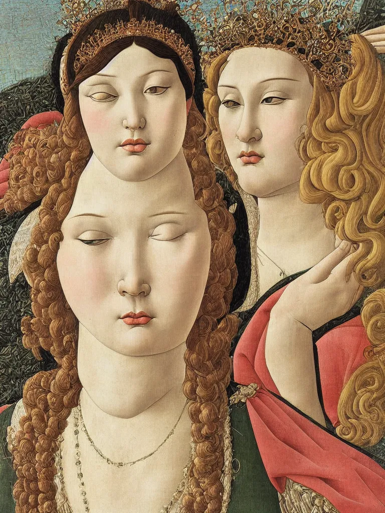 Prompt: detailed portrait of a chubby queen | Sandro Botticelli |