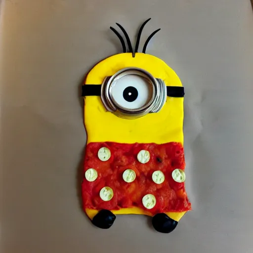 Prompt: minion pizza