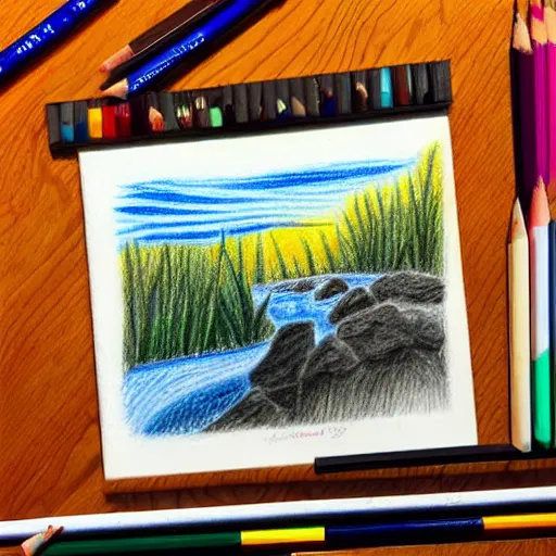 Image similar to colored pencil art