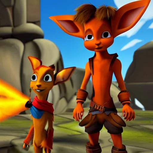 Image similar to jack and daxter