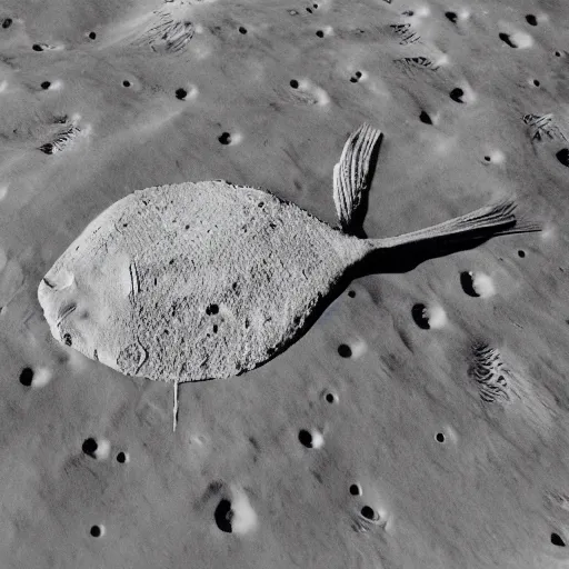 Image similar to flounder on the moon