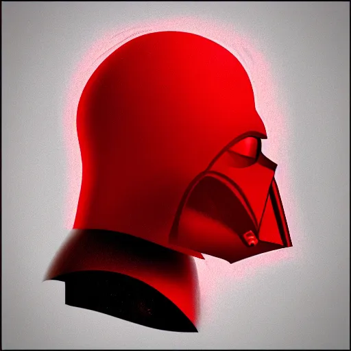 Image similar to darth vader's head coming out of a red mist, trending on artstation, profile pic, centered, accurate anatomy, highly detailed, digital art