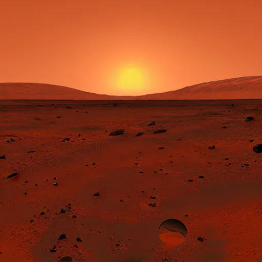 Image similar to sunset on mars