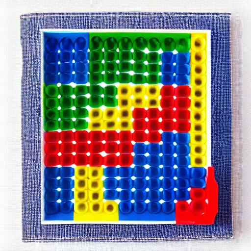 Prompt: a bead maze children's toy against a white background