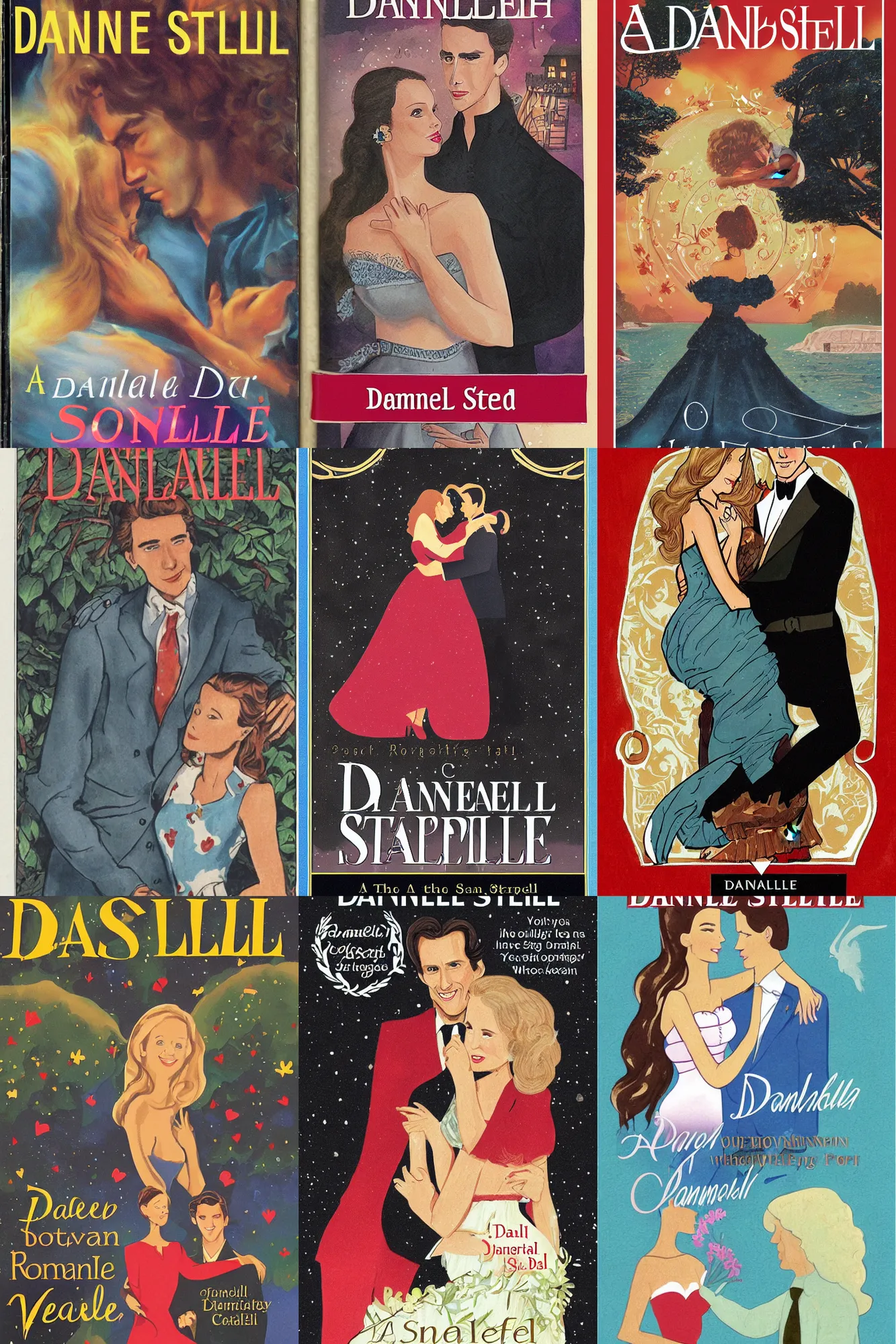 Prompt: a illustrated cover of a Danielle Steel romantic book