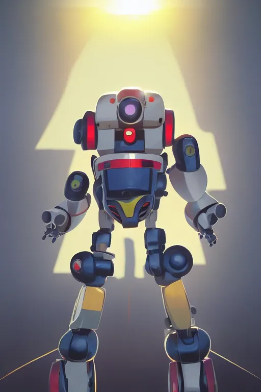 Image similar to metabots medabots medarotto medarot robot minimalist comics, behance hd by jesper ejsing, by rhads, makoto shinkai and lois van baarle, ilya kuvshinov, rossdraws global illumination ray tracing hdr radiating a glowing aura