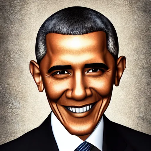Prompt: high quality 3d rendering of barack obama