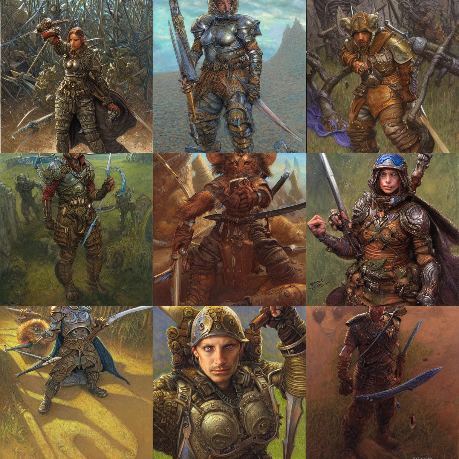 Prompt: mouse warrior by donato giancola
