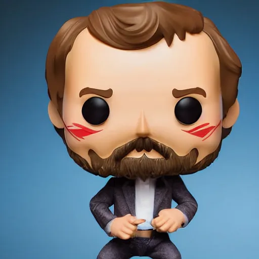 Prompt: studio photograph of a Hugh Laurie funko pop, 8k, detailed, product photography, studio lighting