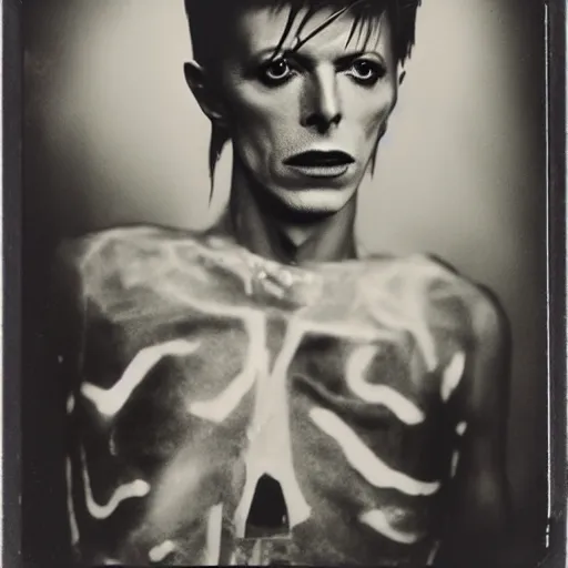 Image similar to wet plate photo of david bowie