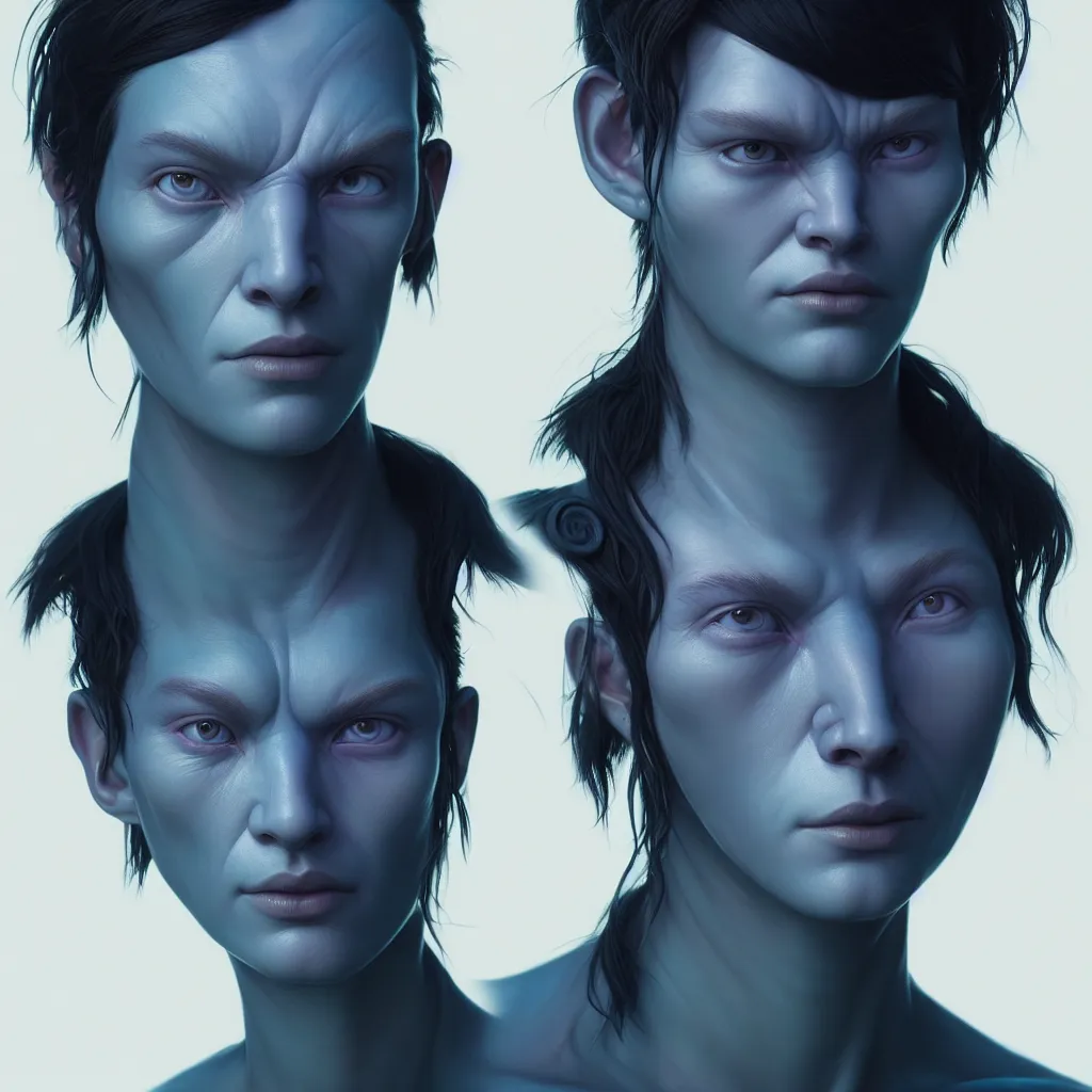 Prompt: 2 0 7 7 prototype face avatar portrait with ribbed face by rutkowsky and charles vess and james jean and erik jones and rhads, inspired by ghost in the shell, 3 d octane render, beautiful fine face features, intricate high details, sharp, ultradetailed, artistic photography