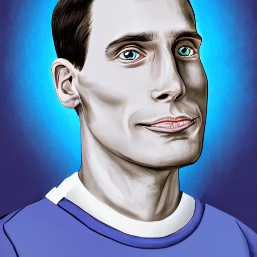 Image similar to high - quality digital painting of jerma 9 8 5, jerma