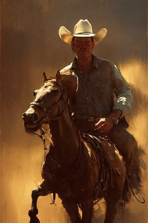 Prompt: hyperrealist portrait of a cowboy driving stage coach by jeremy mann and howard powel and fredrick remington, fantasy art, photo realistic, dynamic lighting, artstation, poster, volumetric lighting, very detailed faces, 4 k, award winning