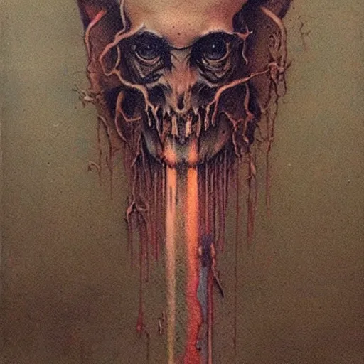 Prompt: tattoo design by beksinski