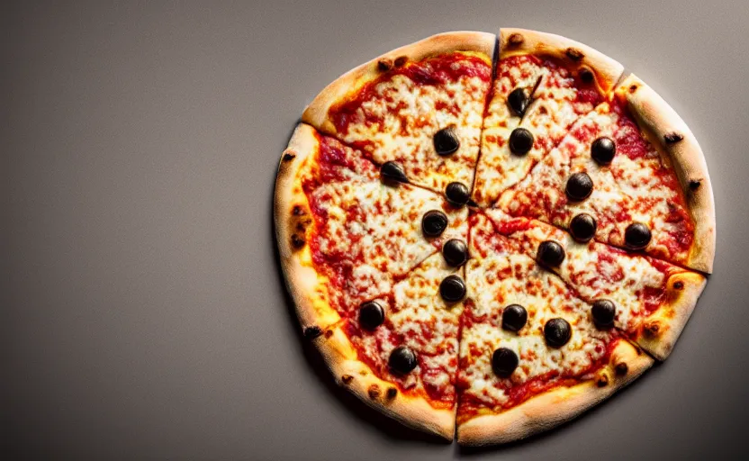 Image similar to a pizza, natural light, cinematic lighting, 8 k