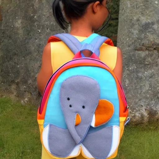 Image similar to backpack, a child's backpack designed after an elephant