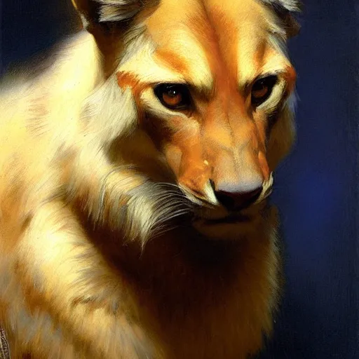 Image similar to a portrait of an animal. highly detailed painting by gaston bussiere, craig mullins, j. c. leyendecker, furry