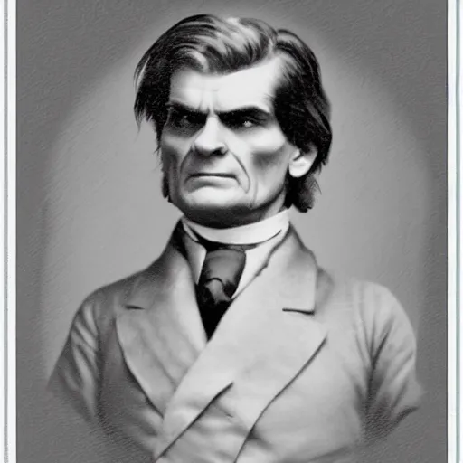 Prompt: United States Senator John C Calhoun as a teenage heartthrob digital art