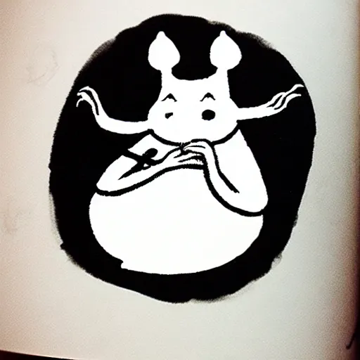 Image similar to zen moomins ink