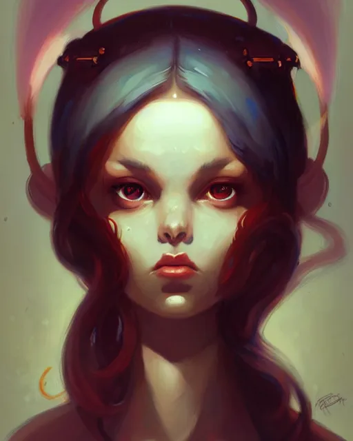 Image similar to portrait of cute girl, by peter mohrbacher