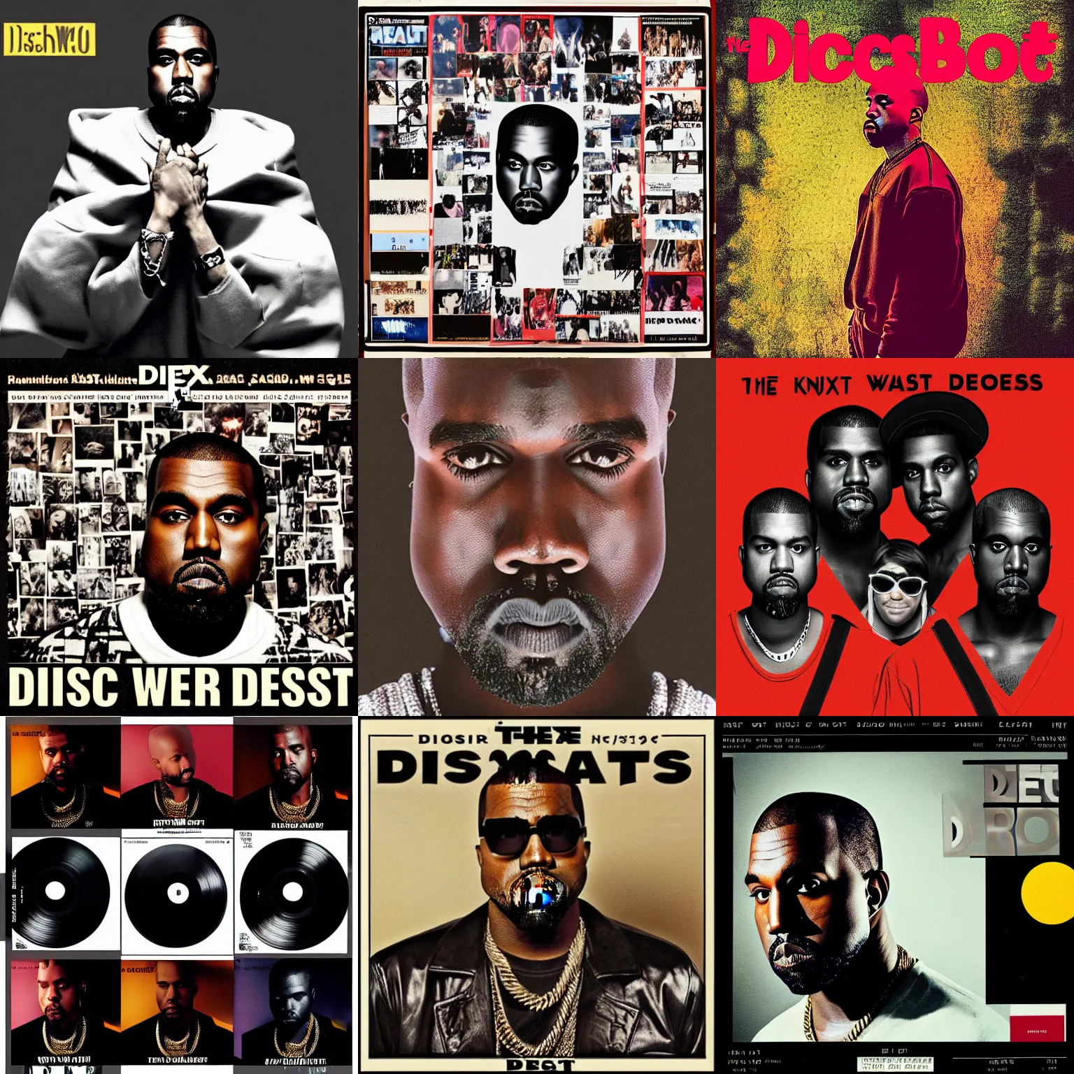 Prompt: the next album by kanye west, discogs, detailed, high quality