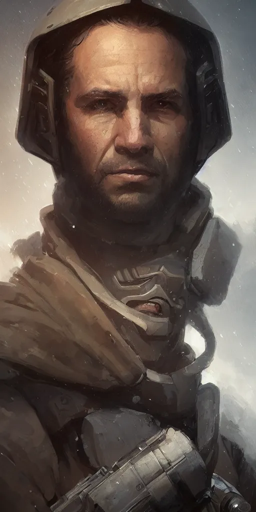 Prompt: portrait of a pierre emmanuel saubade by greg rutkowski, jedi knight, he is 3 5 years old, star wars expanded universe, wearing imperial gear, highly detailed portrait, digital painting, artstation, concept art, smooth, sharp foccus ilustration, artstation hq