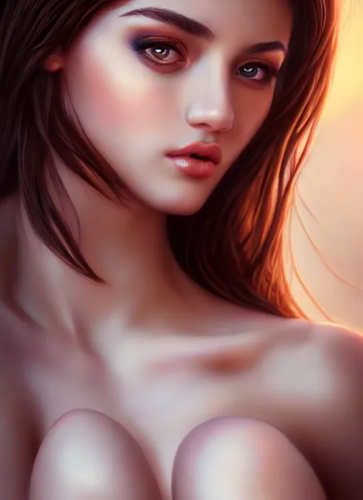 Image similar to a gorgeous greek female photo, professionally retouched, soft lighting, realistic, smooth face, full body shot, torso, dress, perfect eyes, sharp focus on eyes, 8 k, high definition, insanely detailed, intricate, elegant, art by artgerm and jason chan