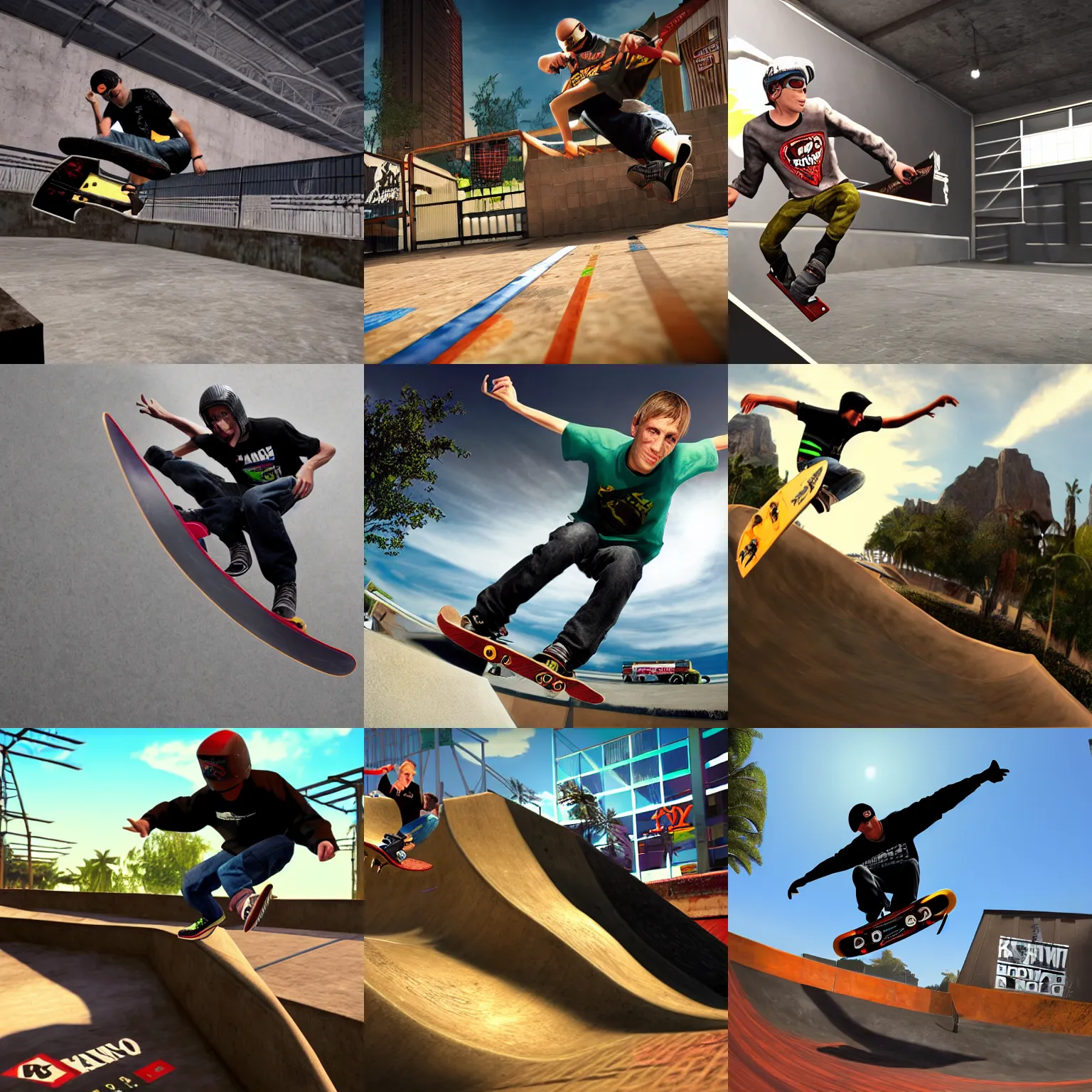 Prompt: tony hawk pro gaming