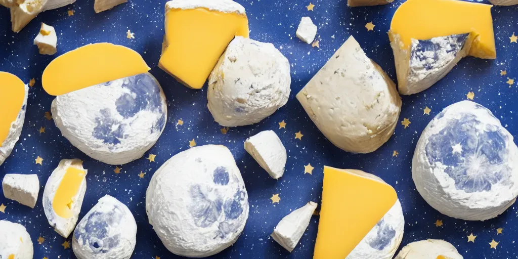 Prompt: Moon cheese