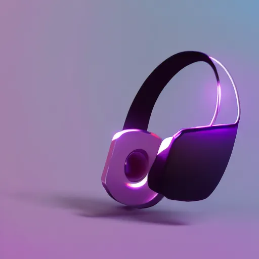 Image similar to a rendering of futuristic headphones in the shape of triangles