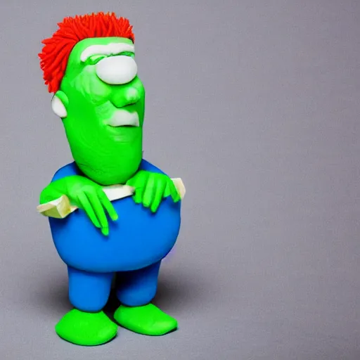 Image similar to donald trump as a carot, claymation