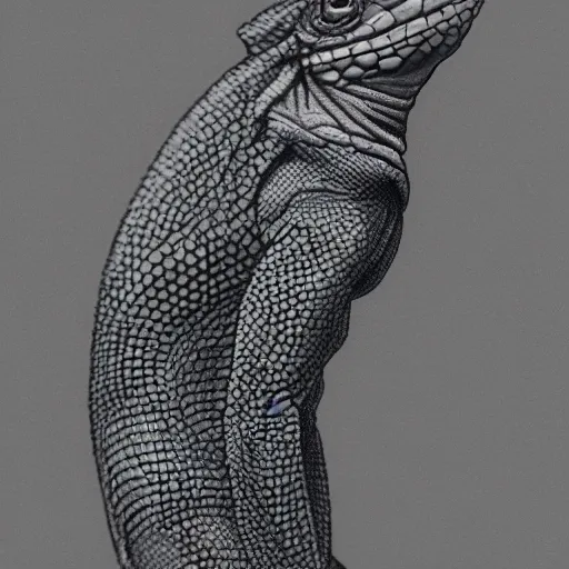 Image similar to a lizard - person, reptilian, scales, photorealistic